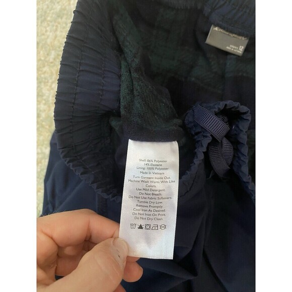 Eddie Bauer Women's Size 12 Polar Fleece Lined Pants Pull-On Navy Blue Joggers - Picture 5 of 6